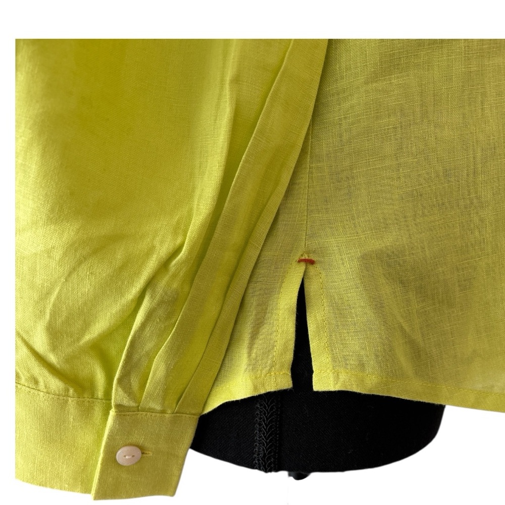 Maria Helena Cabral Linen Shirt Lemon Yellow - Size S - Picture 4 of 7